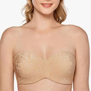 Nude strapless bra
